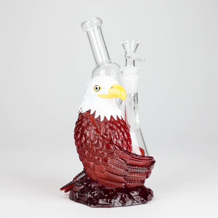 9" Eagle glass water bong Resin · Silicone · Plastic Bong JJ Distribution