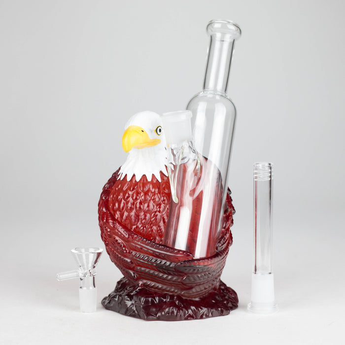 9" Eagle glass water bong Resin · Silicone · Plastic Bong JJ Distribution