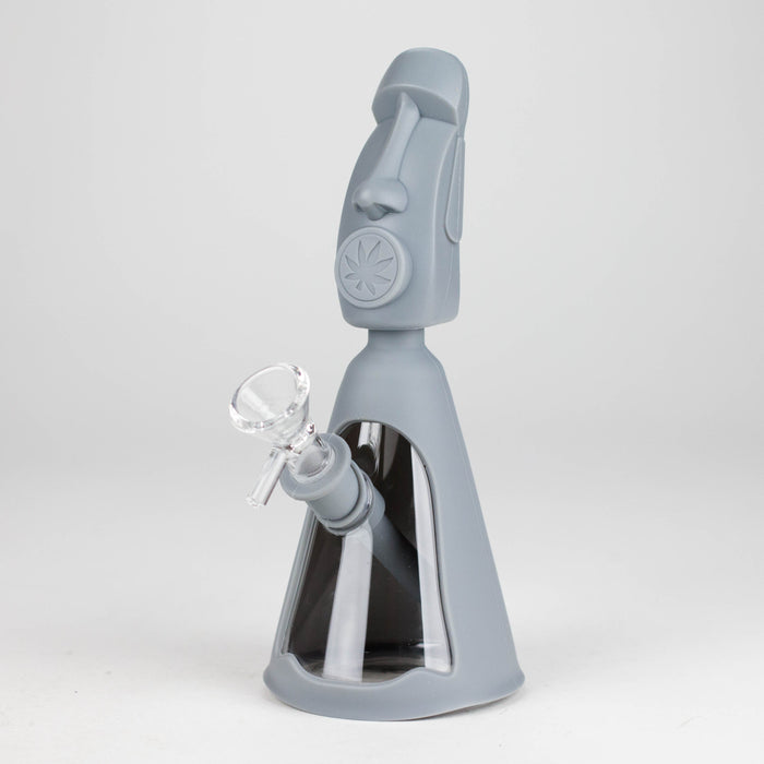 8" Resurrected stone statue water pipe Resin · Silicone · Plastic Bong JJ Distribution