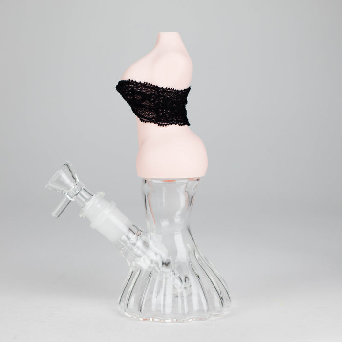8" Glamourous water pipe Resin · Silicone · Plastic Bong JJ Distribution