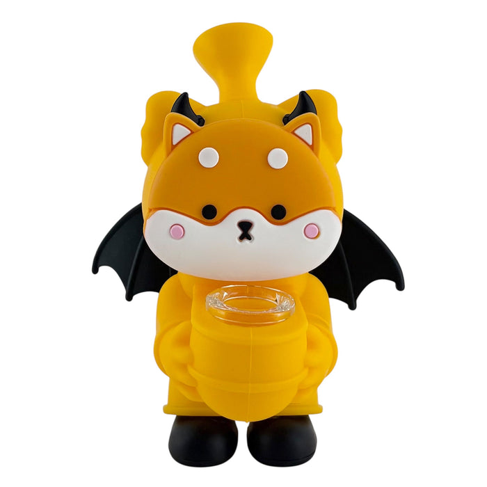 6" Shiba Inu Silicone Water Pipe Resin · Silicone · Plastic Bong Super Supplys Inc