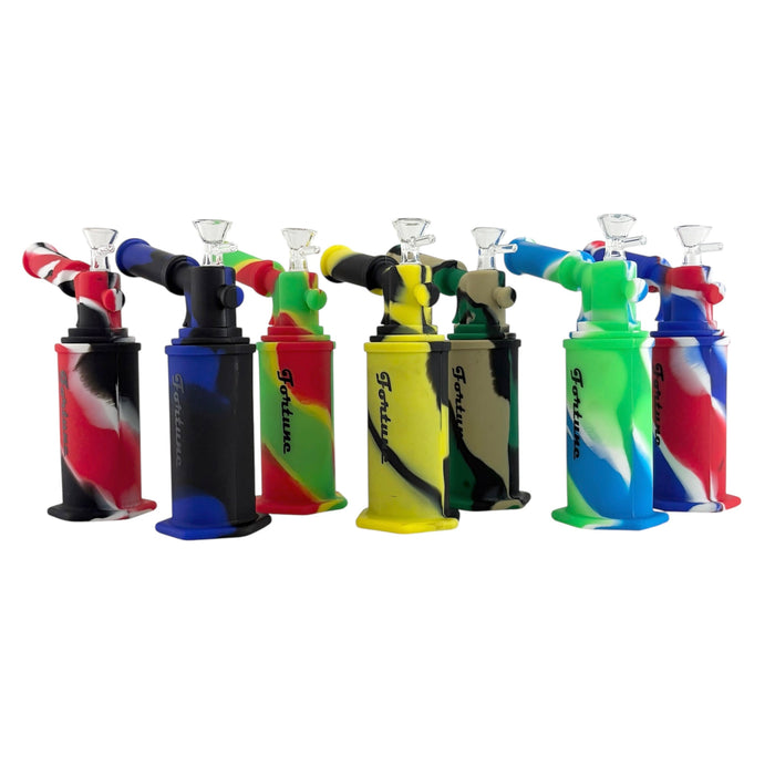 8" Silicone Torch Design Water Pipe Resin · Silicone · Plastic Bong Fortune