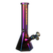 Fortune | Electroplated 10" 5mm Hexagon Glass Beaker Bong - 4 Assorted Colours Glass Bong Fortune Rainbow Chrome