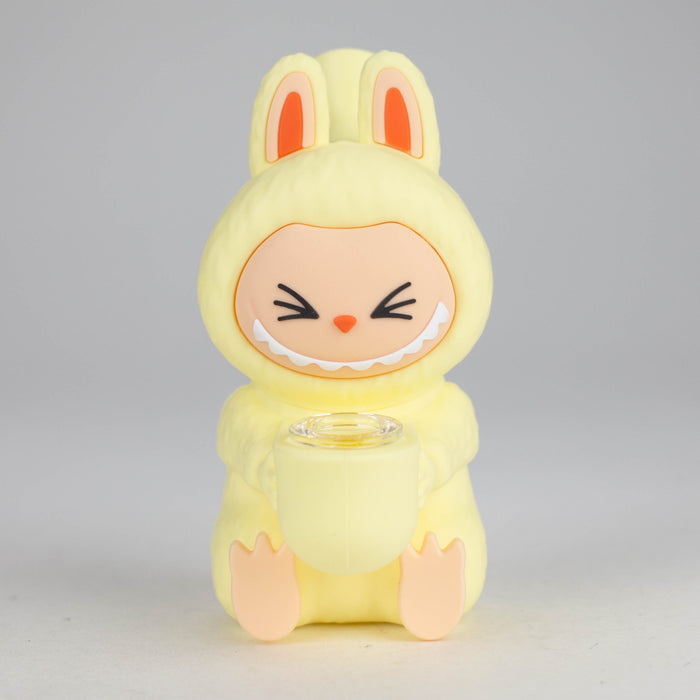 6" Popular Character Design Silicone Bong Resin · Silicone · Plastic Bong 777 Smoke Yellow