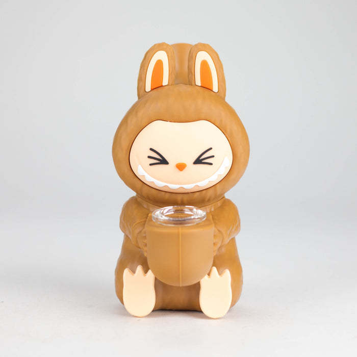 6" Popular Character Design Silicone Bong Resin · Silicone · Plastic Bong 777 Smoke Brown