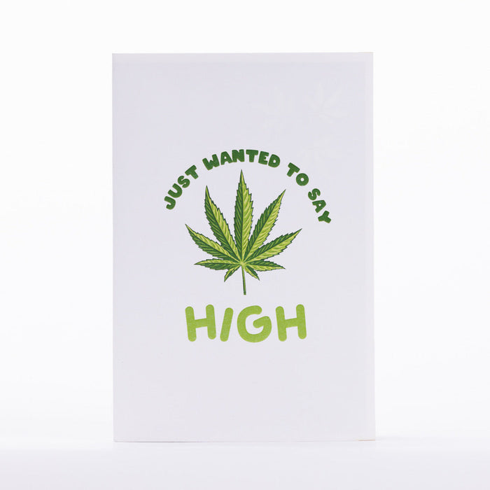 Intricate Greetings | Cannabis Leaf 3D Pop-Up Card – For Any Occasion Holiday · Anniversary Intricate Greetings Just Wanted to Say High