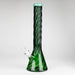 Genie | 16" 9mm Twist Glass Beaker Bong [HH1125] Glass Bong ONE Green