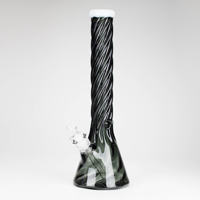 Genie | 16" 9mm Twist Glass Beaker Bong [HH1125] Glass Bong ONE Smoke