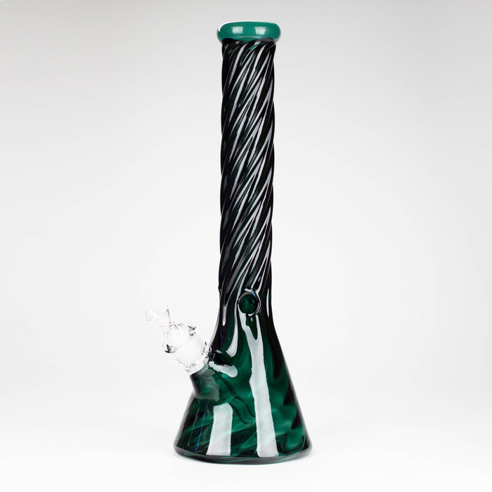 Genie | 16" 9mm Twist Glass Beaker Bong [HH1125] Glass Bong ONE Teal