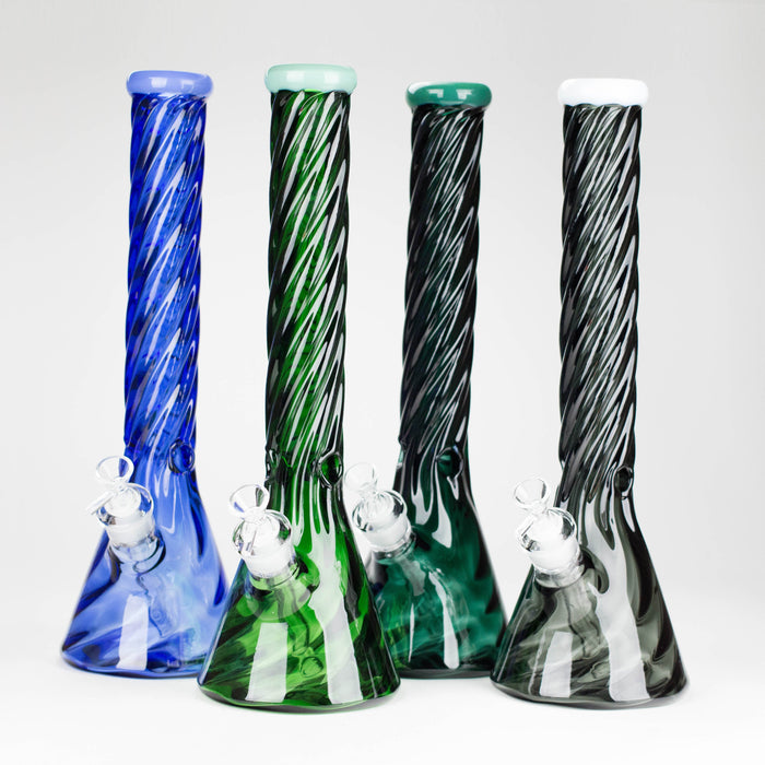 Genie | 16" 9mm Twist Glass Beaker Bong [HH1125] Glass Bong ONE