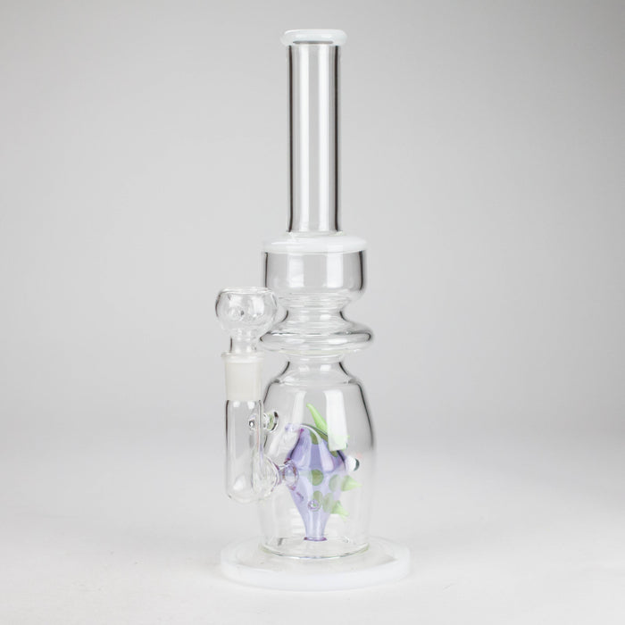 12" Purple Fish Glass Water Bong – Assorted Colors Glass Bong RMG WHOLESALE