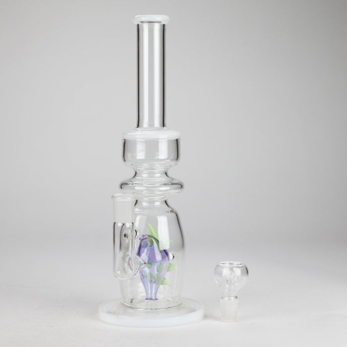 12" Purple Fish Glass Water Bong – Assorted Colors Glass Bong RMG WHOLESALE