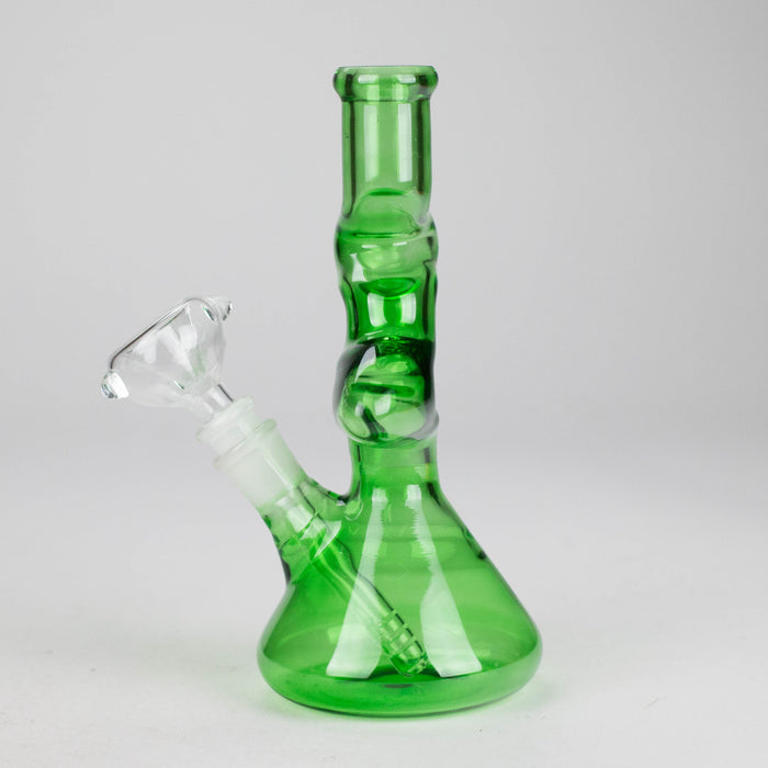 8" Zigzag Glass Bong – Assorted Colors Glass Bong RMG WHOLESALE