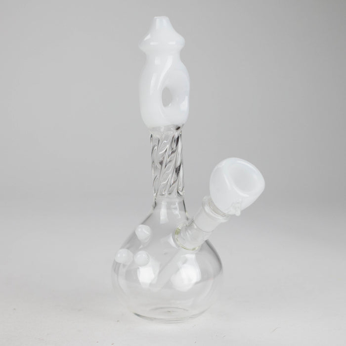 7" Donut Twist Glass Water Bong – Assorted Colors Glass Bong RMG WHOLESALE