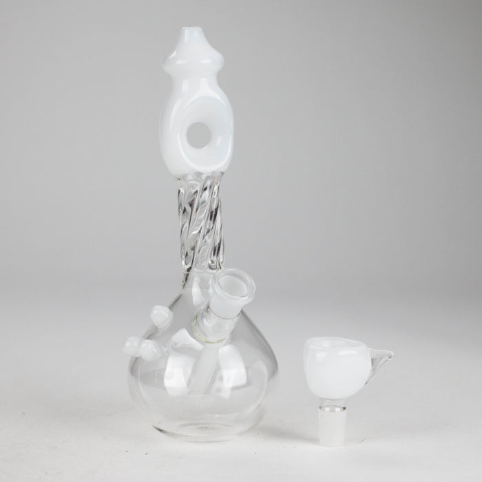 7" Donut Twist Glass Water Bong – Assorted Colors Glass Bong RMG WHOLESALE