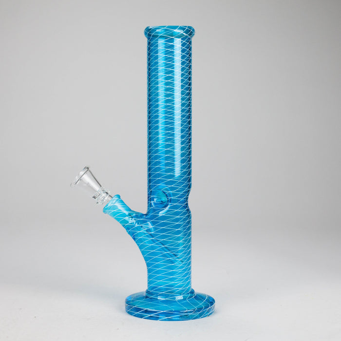 10" Mesh Straight Glass Water Bong – Assorted Colors Glass Bong RMG WHOLESALE