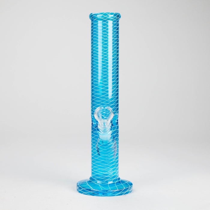 10" Mesh Straight Glass Water Bong – Assorted Colors Glass Bong RMG WHOLESALE