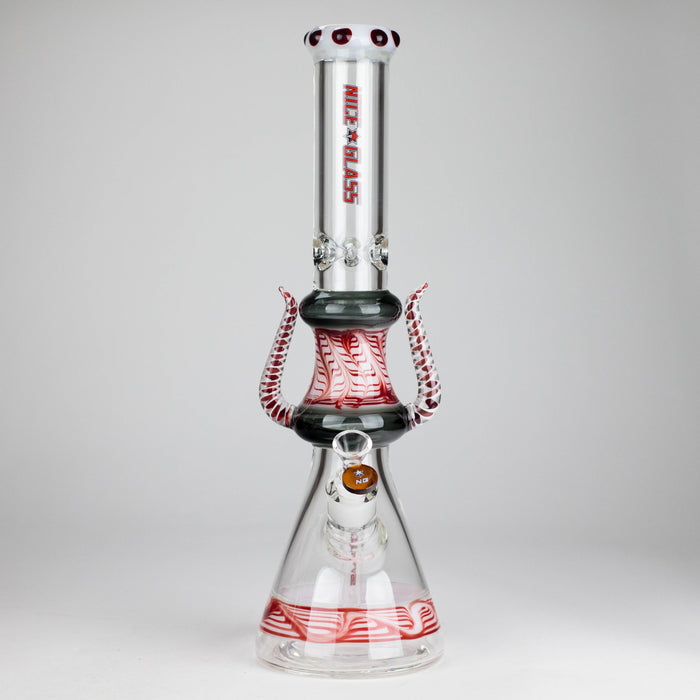 NG | 17" Crowned Diablo Bong [S391] Glass Bong High-End Brands Glass RED