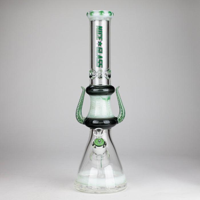 NG | 17" Crowned Diablo Bong [S391] Glass Bong High-End Brands Glass GREEN