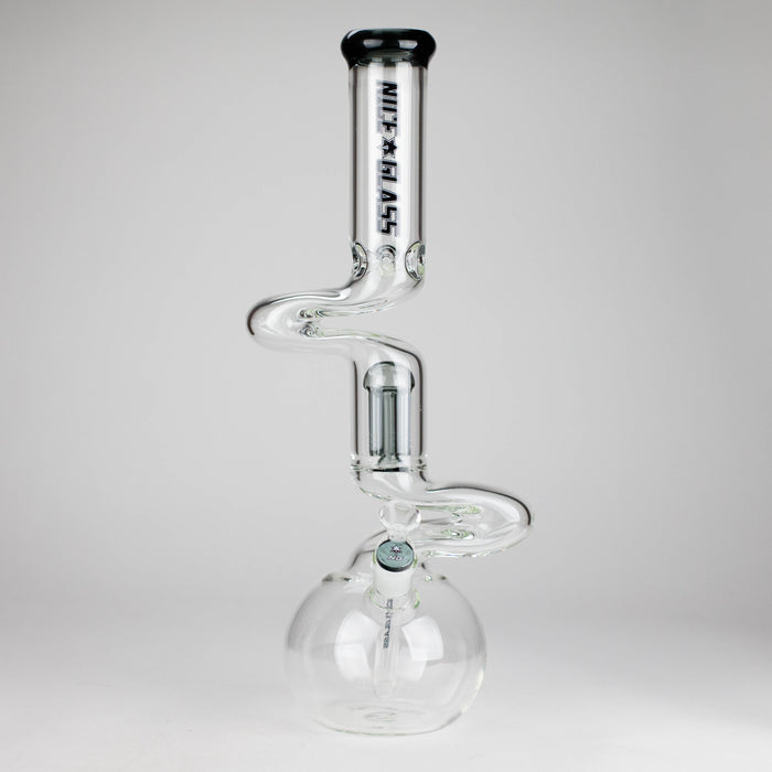 NG | 18" Double Zong 4-Arm Perc Beaker [G2232] Glass Bong High-End Brands Glass BLACK