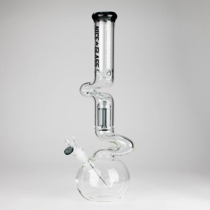 NG | 18" Double Zong 4-Arm Perc Beaker [G2232] Glass Bong High-End Brands Glass