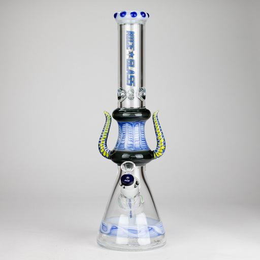 NG | 17" Crowned Diablo Bong [S391] Glass Bong High-End Brands Glass BLUE