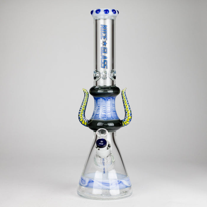 NG | 17" Crowned Diablo Bong [S391] Glass Bong High-End Brands Glass BLUE