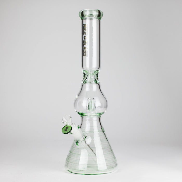 NG | 16" Pear Shape Tube with UFO Perc [BO-066] Glass Bong High-End Brands Glass GREEN
