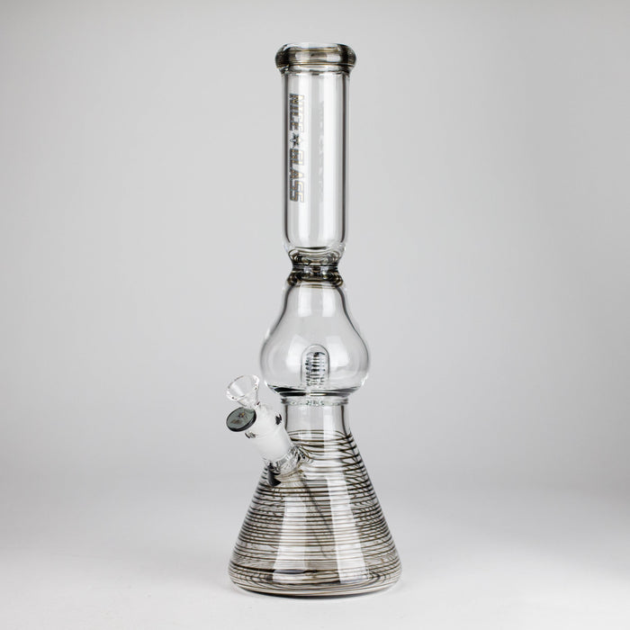 NG | 16" Pear Shape Tube with UFO Perc [BO-066] Glass Bong High-End Brands Glass BLACK