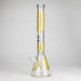 NG | 18" 9mm Metallic Eagle and Skull Beaker [L745] Glass Bong High-End Brands Glass