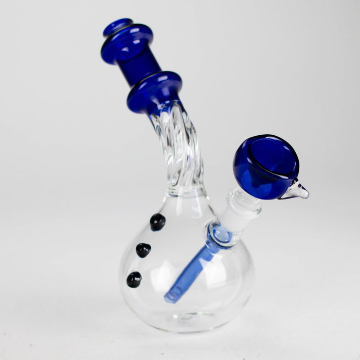 7" Twisted Bend Tube Glass Bong – Assorted Colors Glass Bong RMG WHOLESALE