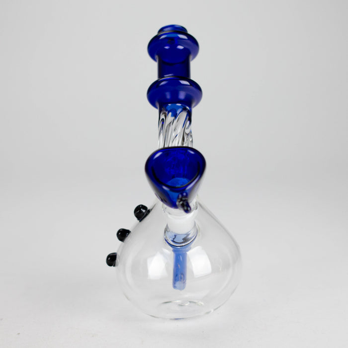 7" Twisted Bend Tube Glass Bong – Assorted Colors Glass Bong RMG WHOLESALE