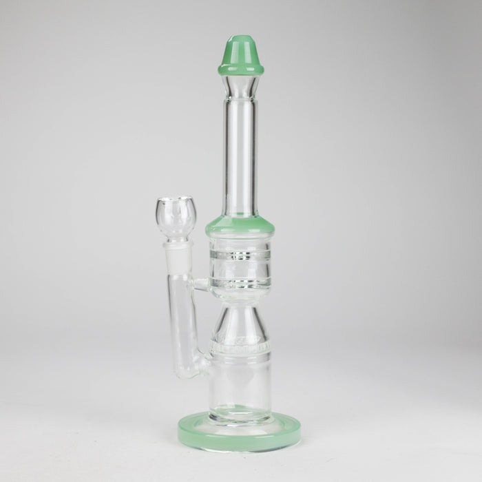12" Honeycomb Diffuser Glass Water Bong – Assorted Colors Glass Bong RMG WHOLESALE