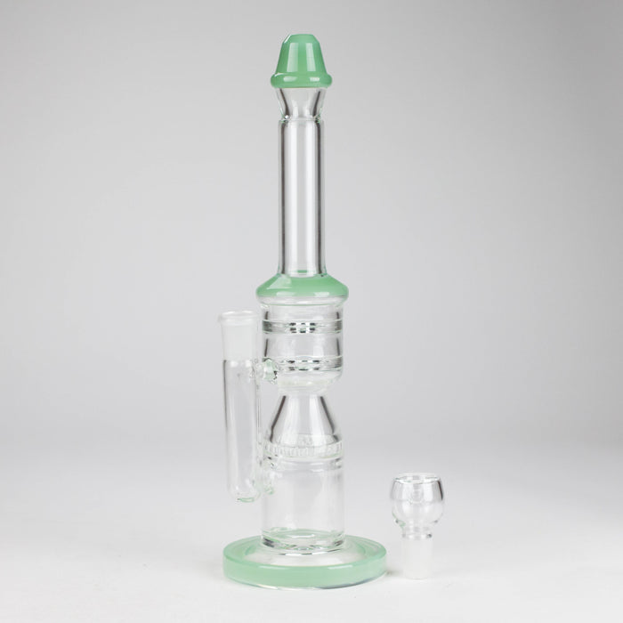 12" Honeycomb Diffuser Glass Water Bong – Assorted Colors Glass Bong RMG WHOLESALE