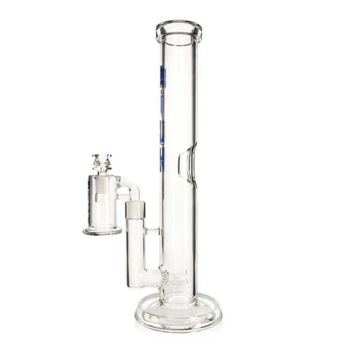 17" 10mm Straight Tube with Triple Inline Perc and Ash Catcher Glass Bong Small Biz Distributors