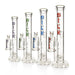 17" 10mm Straight Tube with Triple Inline Perc and Ash Catcher Glass Bong Small Biz Distributors