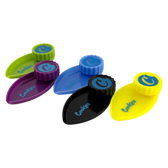 Plastic Tobacco Grinder With Built-In Tray - Display of 12 Display Pack Super Supplys Inc