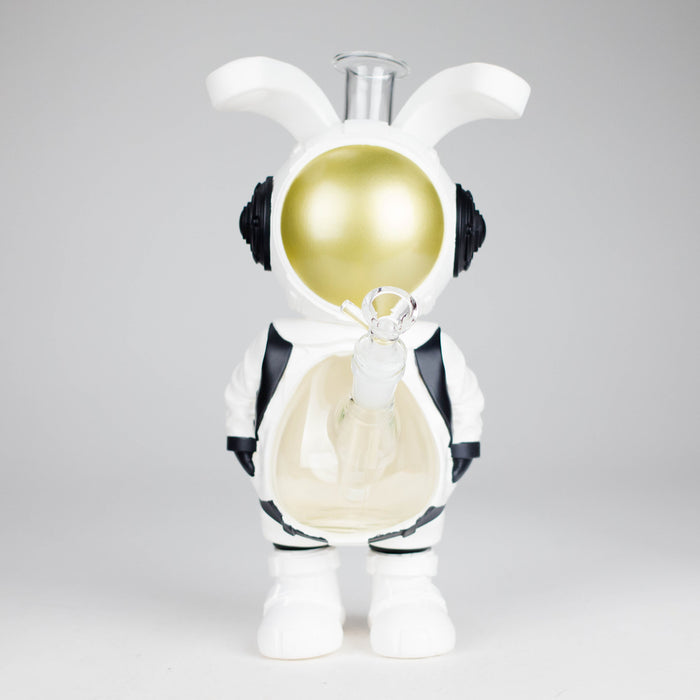 11.5" Vinyl backpack rabbit water pipe Resin · Silicone · Plastic Bong JJ Distribution