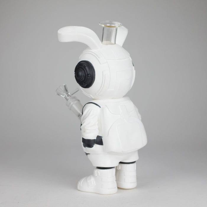 11.5" Vinyl backpack rabbit water pipe Resin · Silicone · Plastic Bong JJ Distribution
