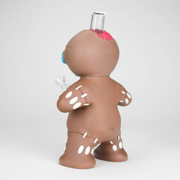 11.5" Vinyl gingerbread man water pipe Resin · Silicone · Plastic Bong JJ Distribution