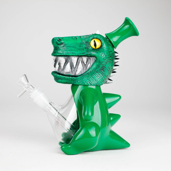 8" Dinosaur Kalakala water pipe Resin · Silicone · Plastic Bong JJ Distribution