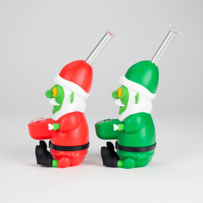 5" Zombie Santa water pipe Resin · Silicone · Plastic Bong JJ Distribution