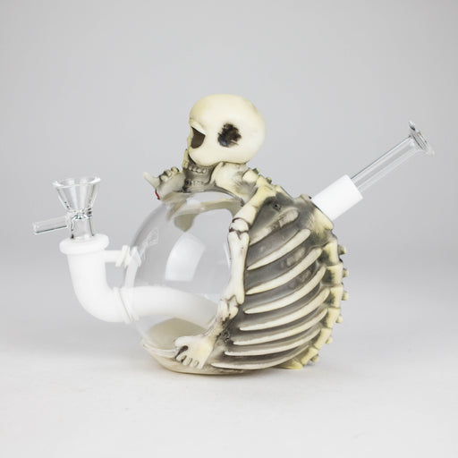 5.8" Resin Skull man Water pipe Resin · Silicone · Plastic Bong JJ Distribution