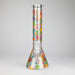 14″ 7mm Glass Beaker Bong with Assorted Flower Design & Ice Catcher Glass Bong 777 Smoke