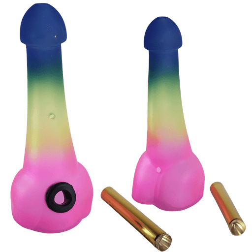 7″ Penis Smoking Glass Pipe [SMKZ160] Glass Bong Canadian Distributor Color A