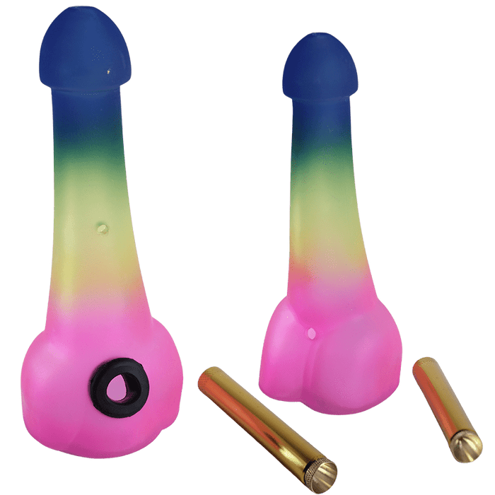 7″ Penis Smoking Glass Pipe [SMKZ160] Glass Bong Canadian Distributor Color A