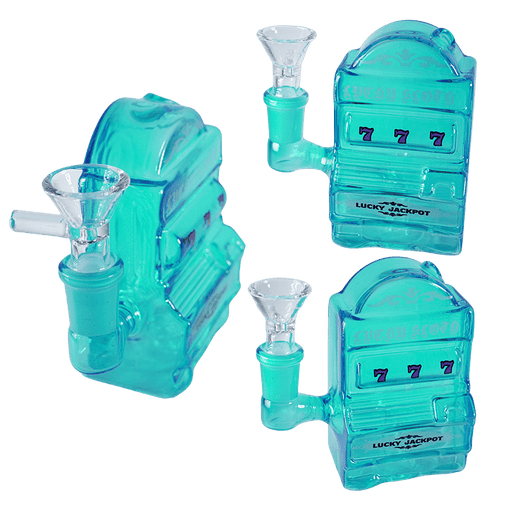 4″ Lucky Jackpot Mini Water Pipe with 14mm Glass Bowl – Blue [SMKZ175] Glass Bong Canadian Distributor