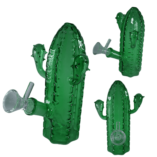 6″ Summer Vibes Cactus Glass Water Pipe – Green [SMKZ176] Glass Bong Canadian Distributor