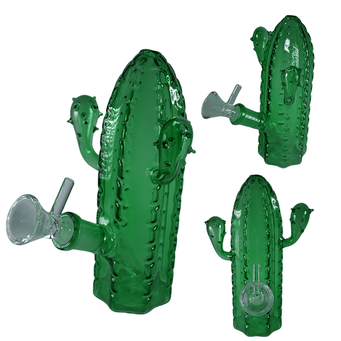 6″ Summer Vibes Cactus Glass Water Pipe – Green [SMKZ176] Glass Bong Canadian Distributor
