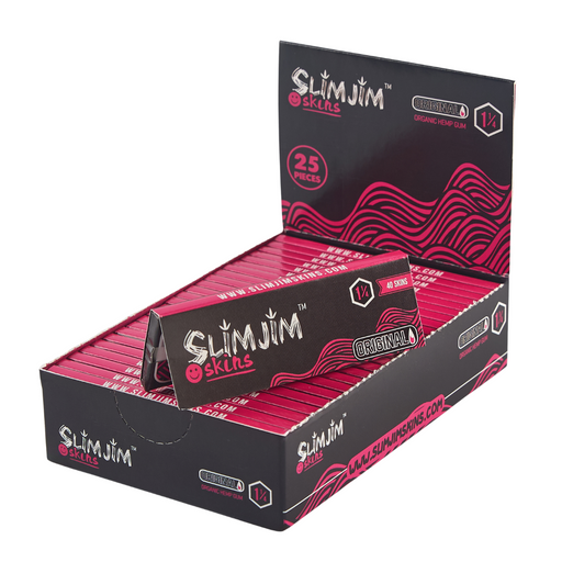 Slimjim | Original 1 1/4th Size Rolling Papers – Box of 25 Packs 1 - 1/4" Size SLIMJIM